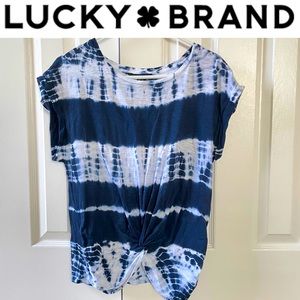 Lucky brand (small) tie dye with front knot shirt